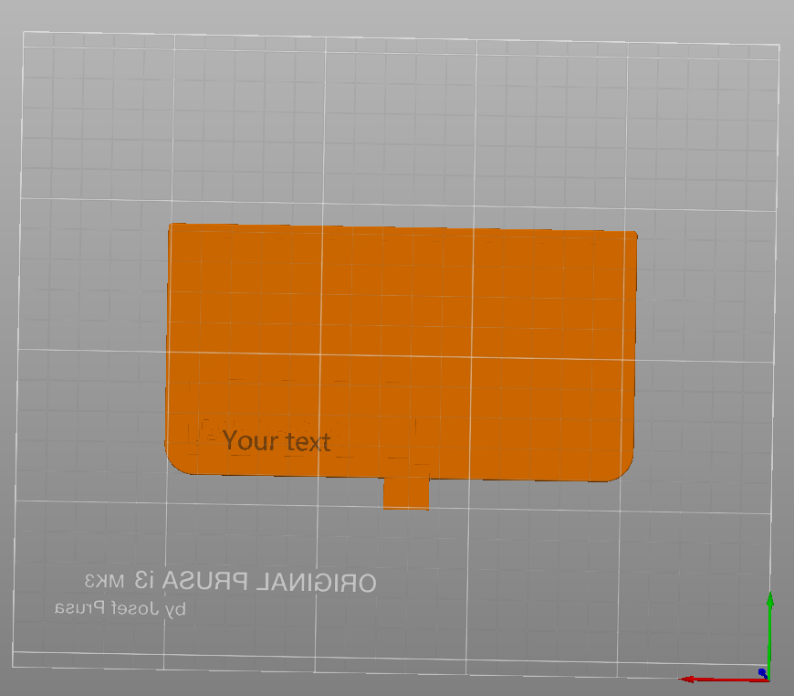 Sidebox top Prusa MK3S/MK3S+, custom text and small handle