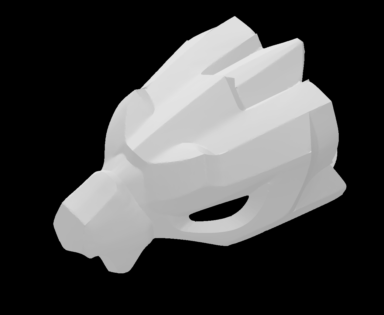 Lego Compatible (5983.dat) Minifig Headgear Helmet Dragon Upper Jaw with Bar Holes