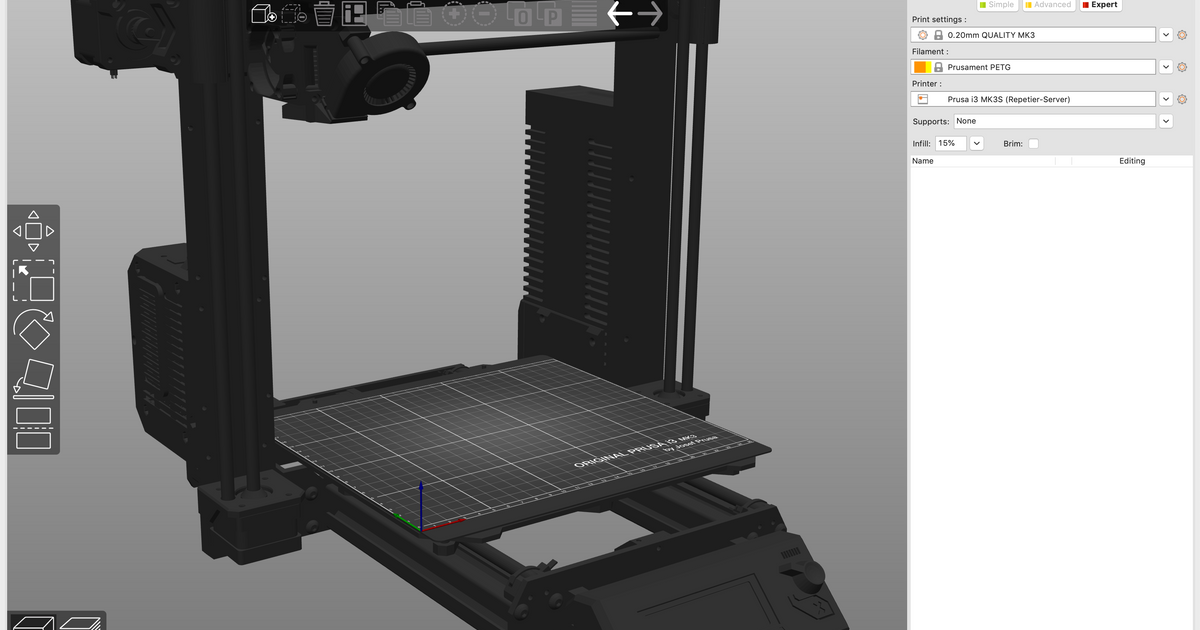 Prusa i3 MK3 Model for PrusaSlicer 2.1.0+ by dm Download free STL