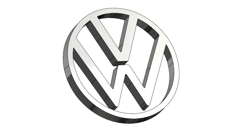 Volkswagen Logo (+DXF) by Referentiel | Download free STL model ...