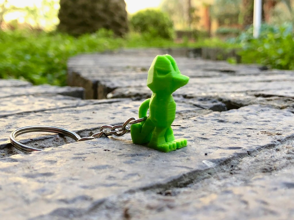 Low Poly Treecko Keychain