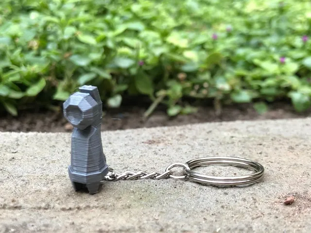 Low Poly Beldum Keychain