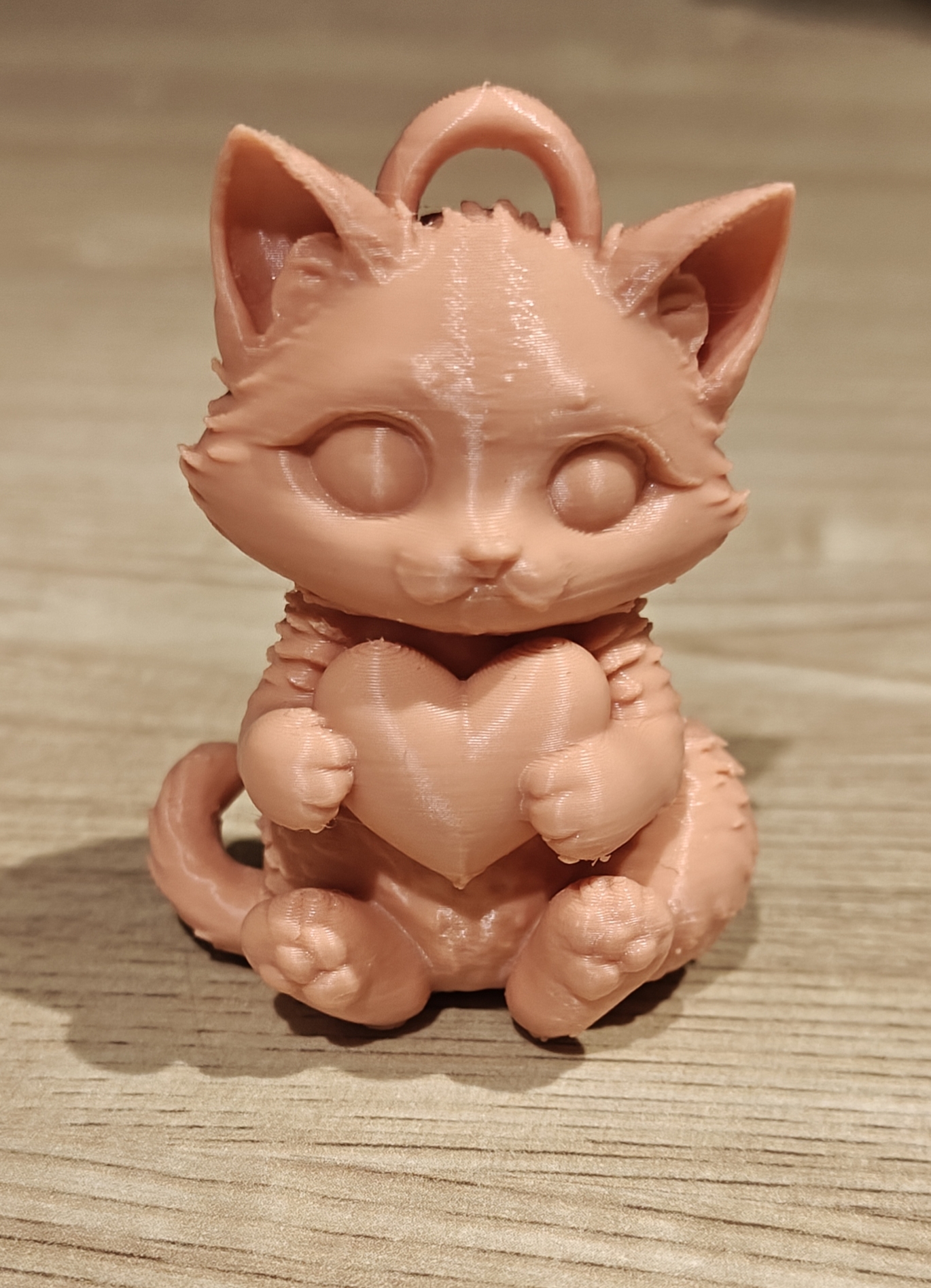 Heart's cat keychain