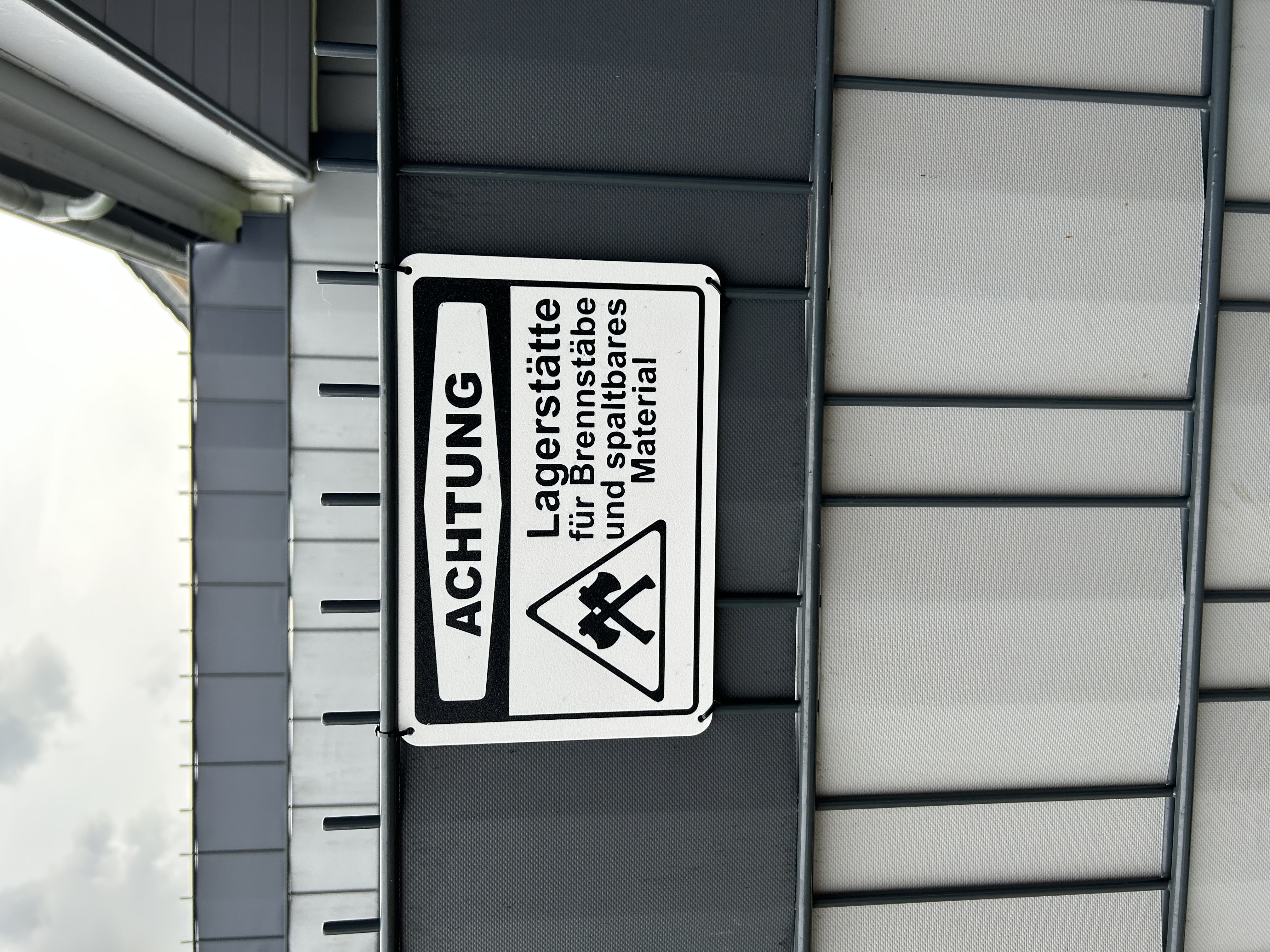 Schild Lagerstätte für Brennstäbe und spaltbares Material Brennholz Feuerholz Lager BAMBU AMS EDITION