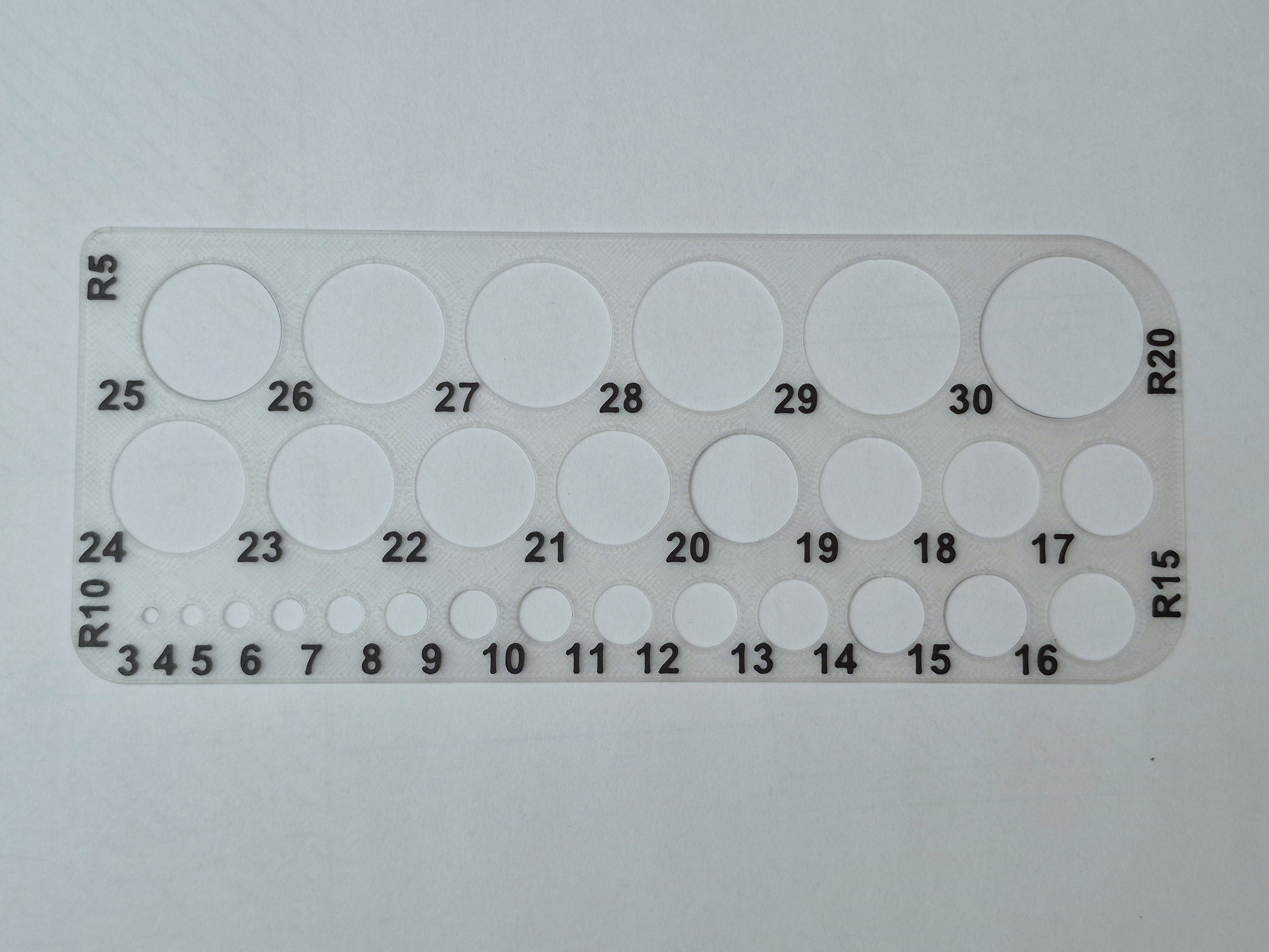 Miniatura 3 do modelo 3D Radius & Diameter template for technical drawings