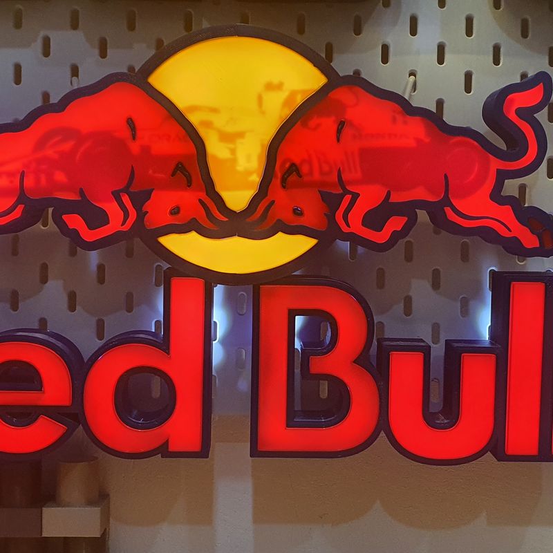 Red Bull ロゴ ライトスタンド Red Bull Lamp by BrightBox | Download STL model | Printables.com
