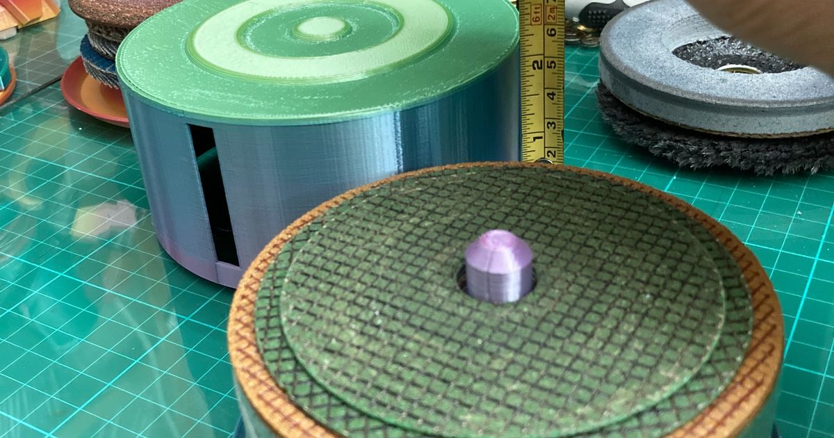 4" Grinding Blade Cutting Disc Storage Case H2" by Long Hair Prince