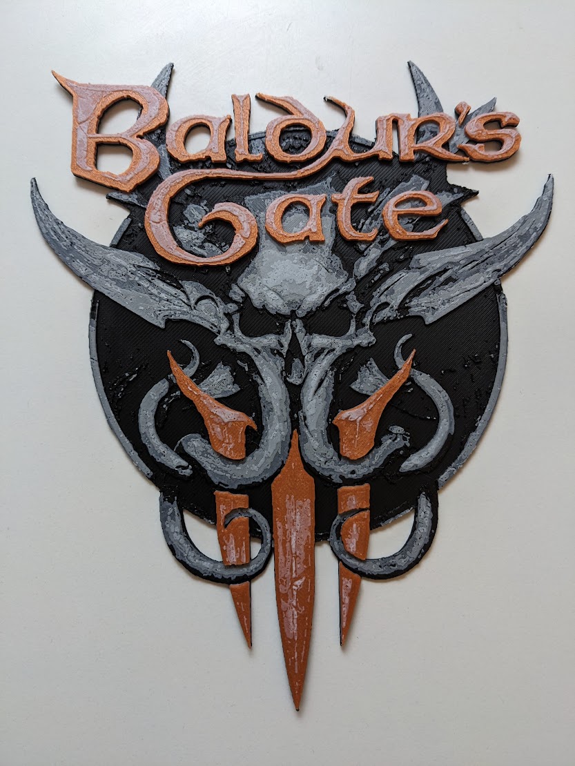 Baldur's Gate 3 Logo (Filament Painting) - HueForge