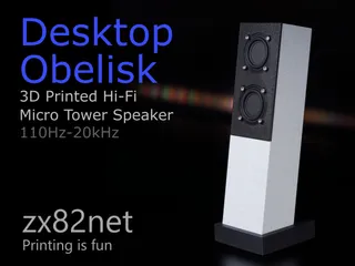 Desktop Obelisk Micro Tower Speaker by zx82net | Download free STL