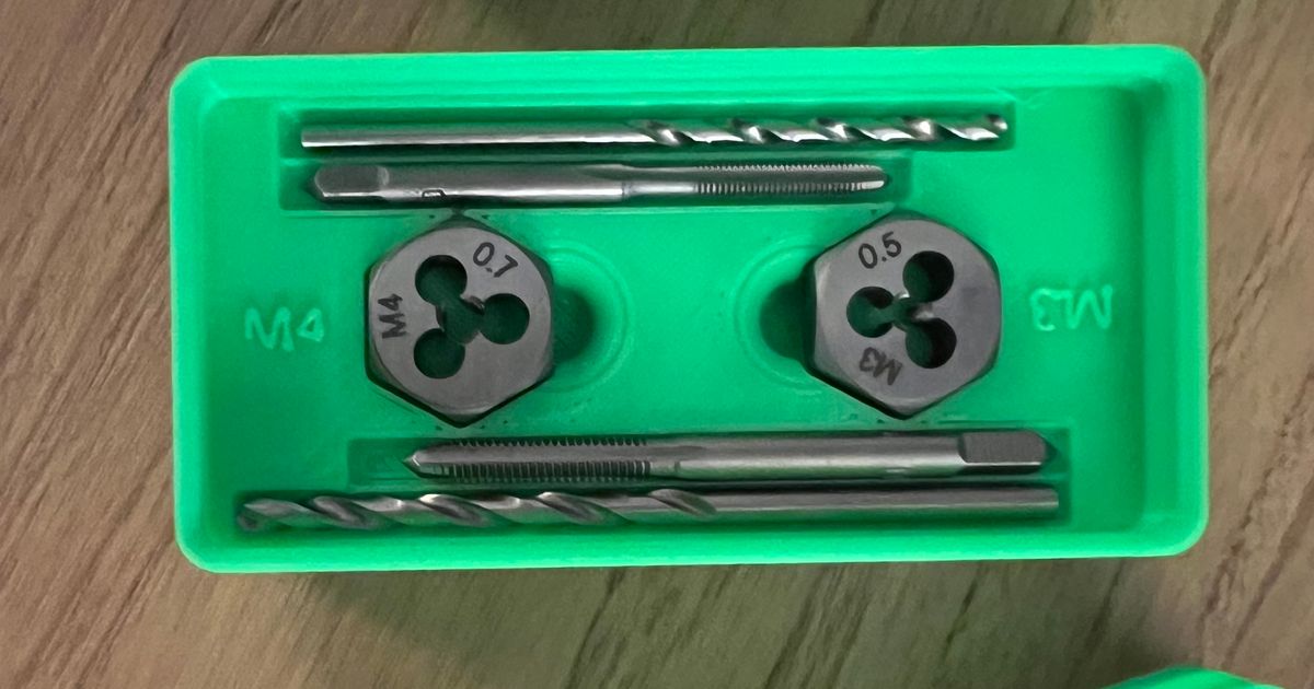 Gridfinity M3 & M4 Irwin Tap and Die Holder by Noah L Download free