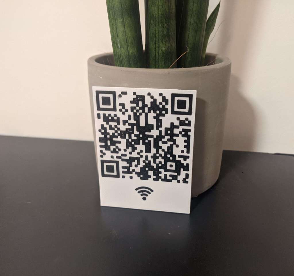 Scannable Wi-Fi QR Code Card (Fully Configurable SCAD)