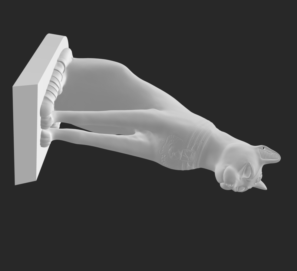 Miniatura 3 do modelo 3D Cat statue