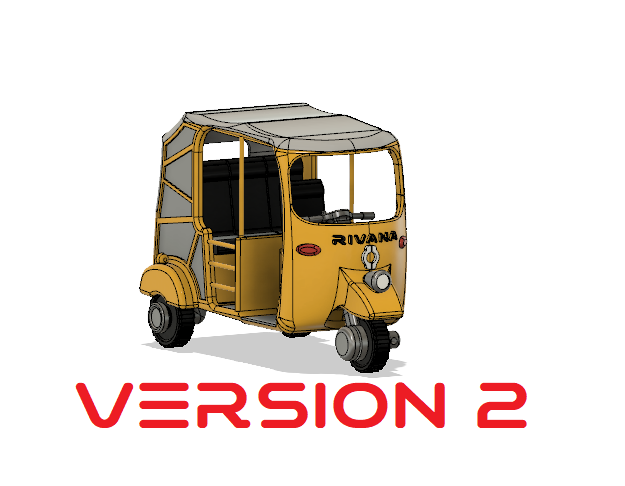 Yellow Tuk-Tuk/ Auto Rickshaw with Movements Version 2