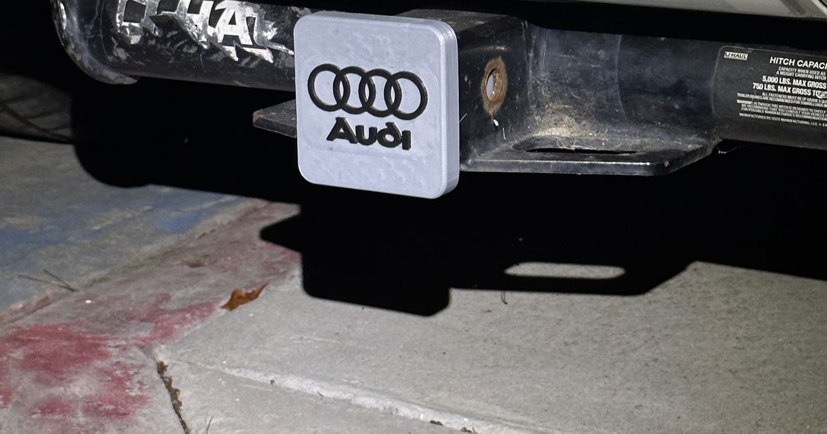 Audi hitch cover/insert by CrazyCzech Download free STL model
