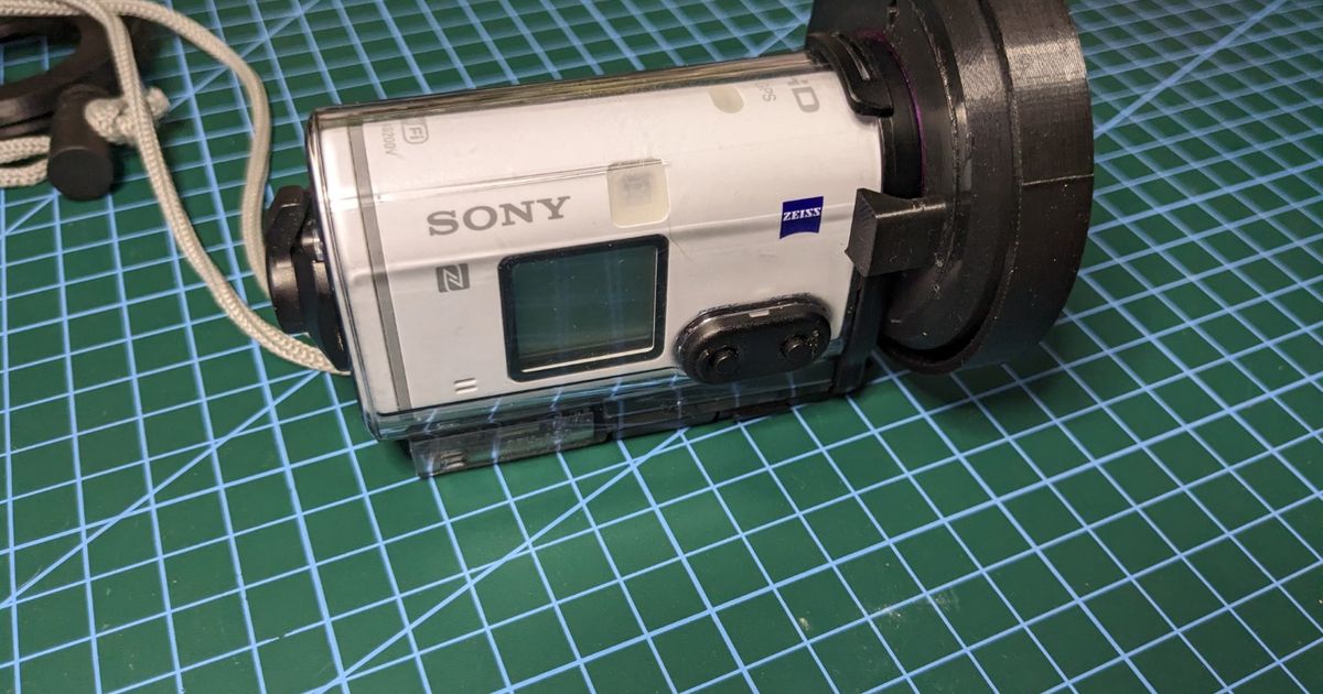 Sony Action Cam Flat Lens Cover by Endernerd | Download free STL