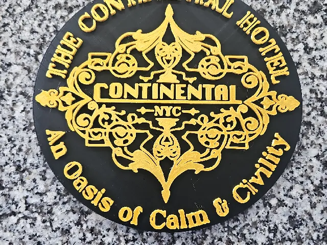 John Wick The Continental NYC Logo 3D Wall Sign Plaque