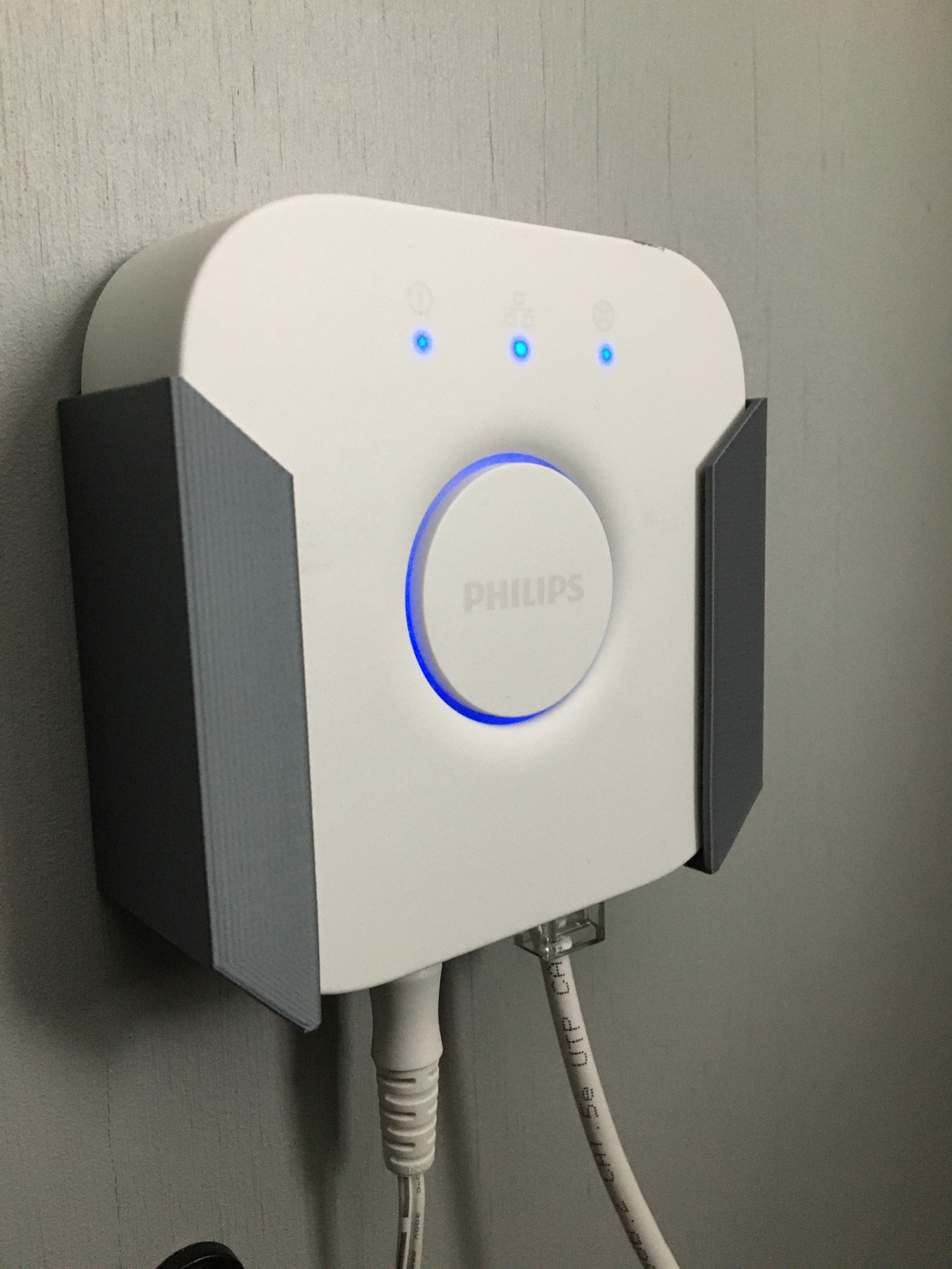 Philips Hue Bridge 2nd Gen 3d-printed Stealth Hanging WALL MOUNT 