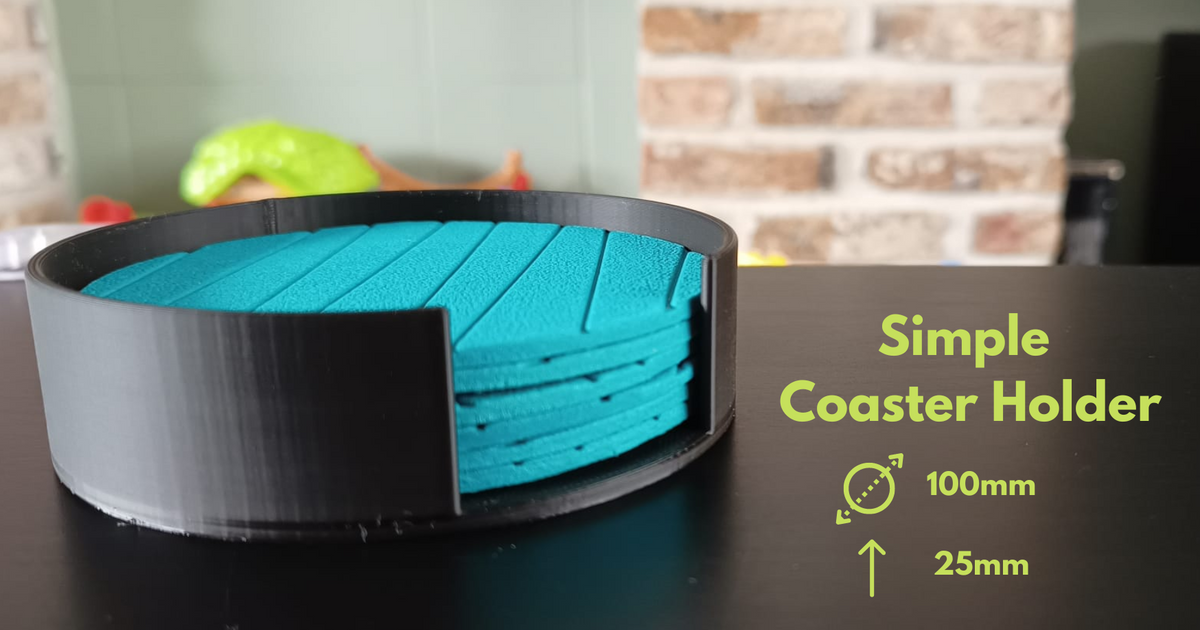 Coaster Holder 100mm by Gym Nut Design Download free STL model