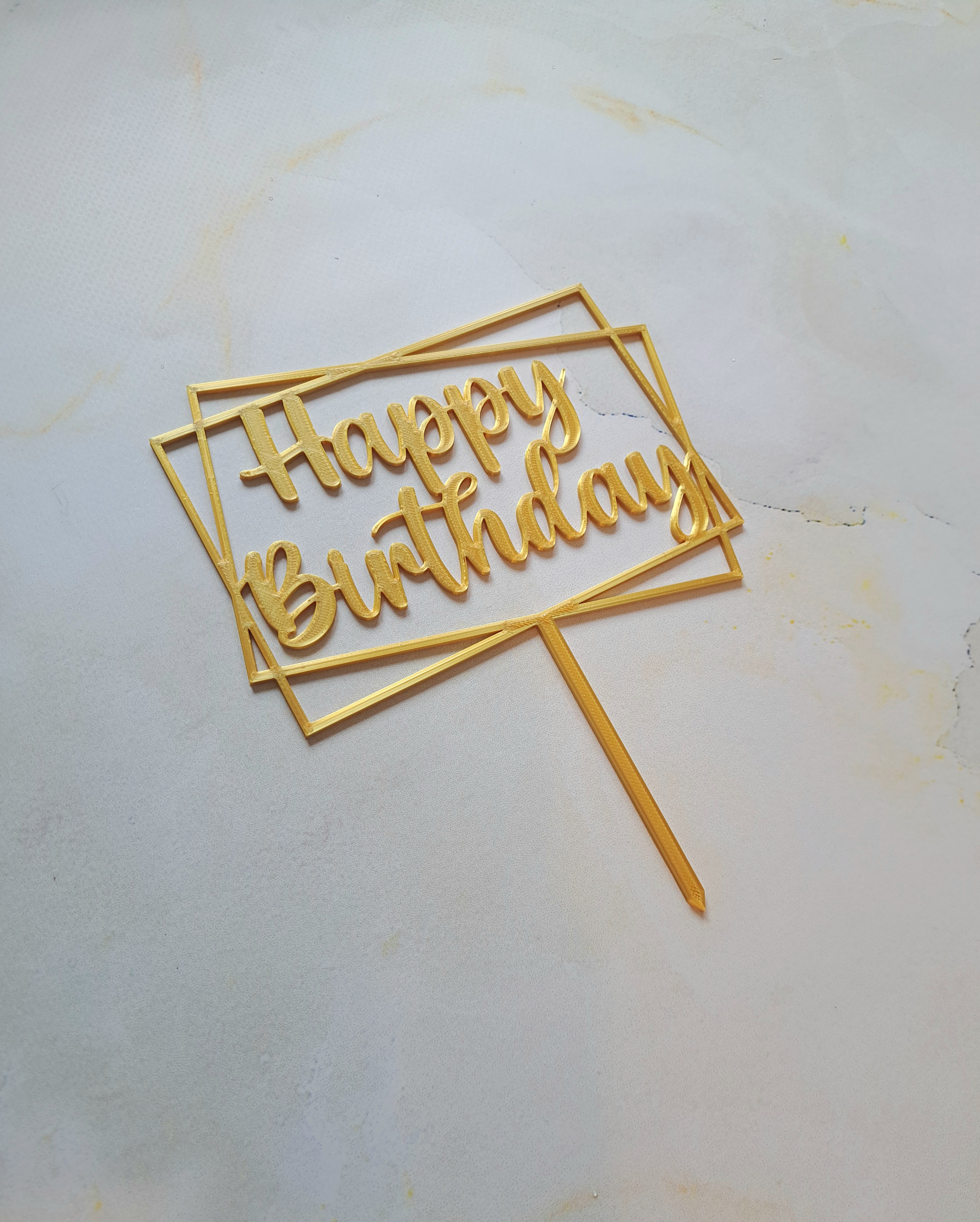 Harry Potter Happy Birthday cake topper by pauk, Download free STL model