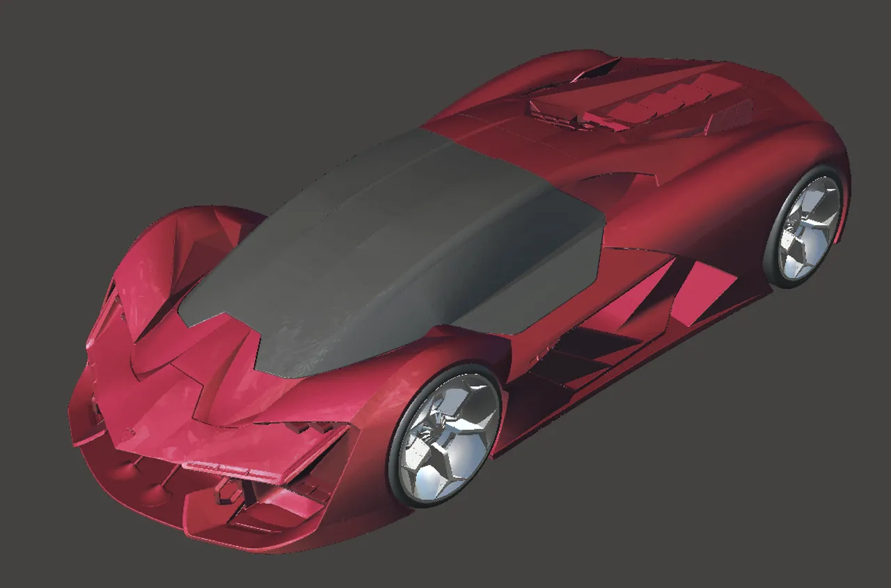 The Lamborghini Terzo Millennio Concept Car, 3D CAD Model Library