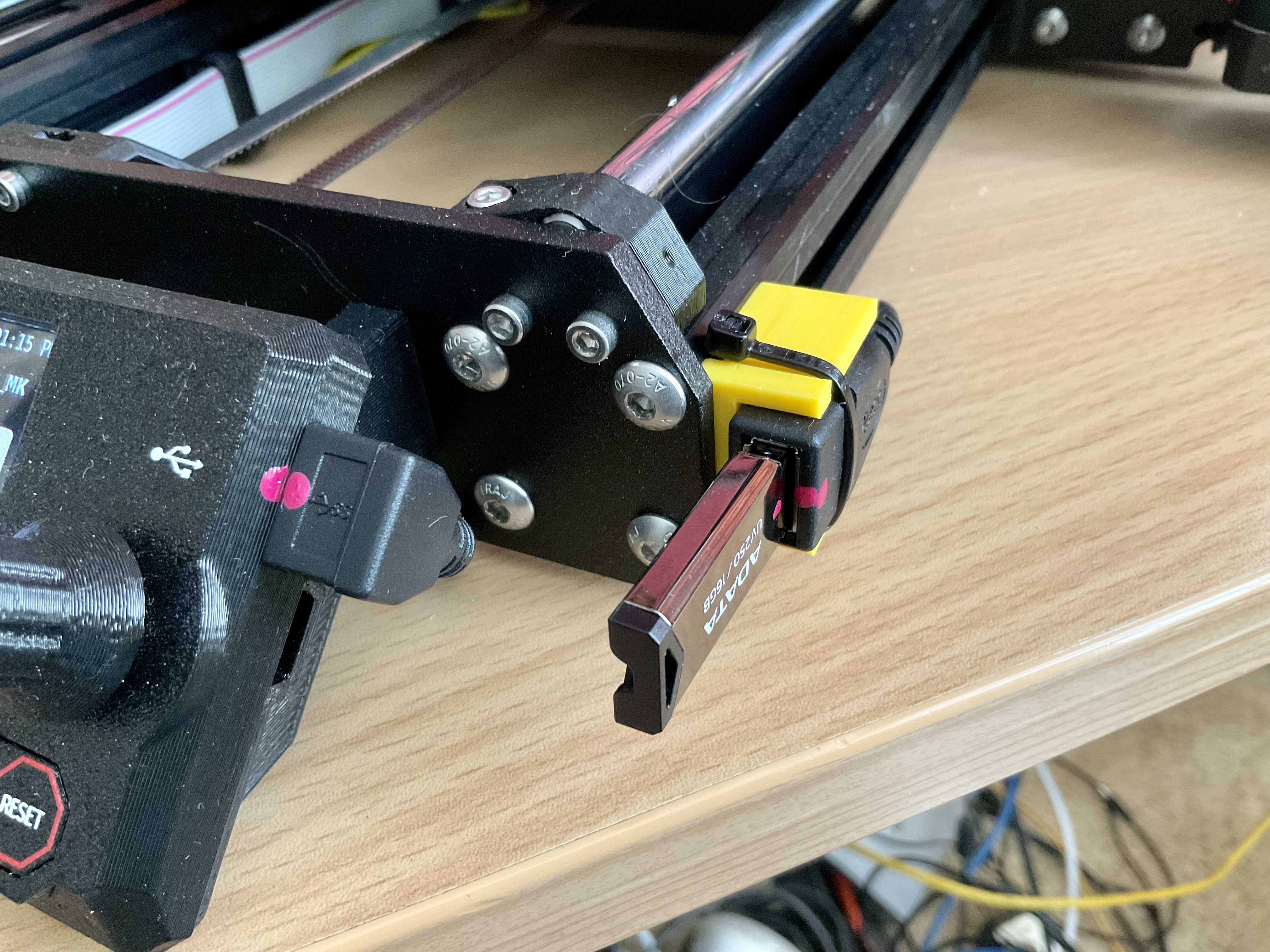 Prusa MK4 USB Extension Holder for 3030 Extrusions AND MY RED DOTS
