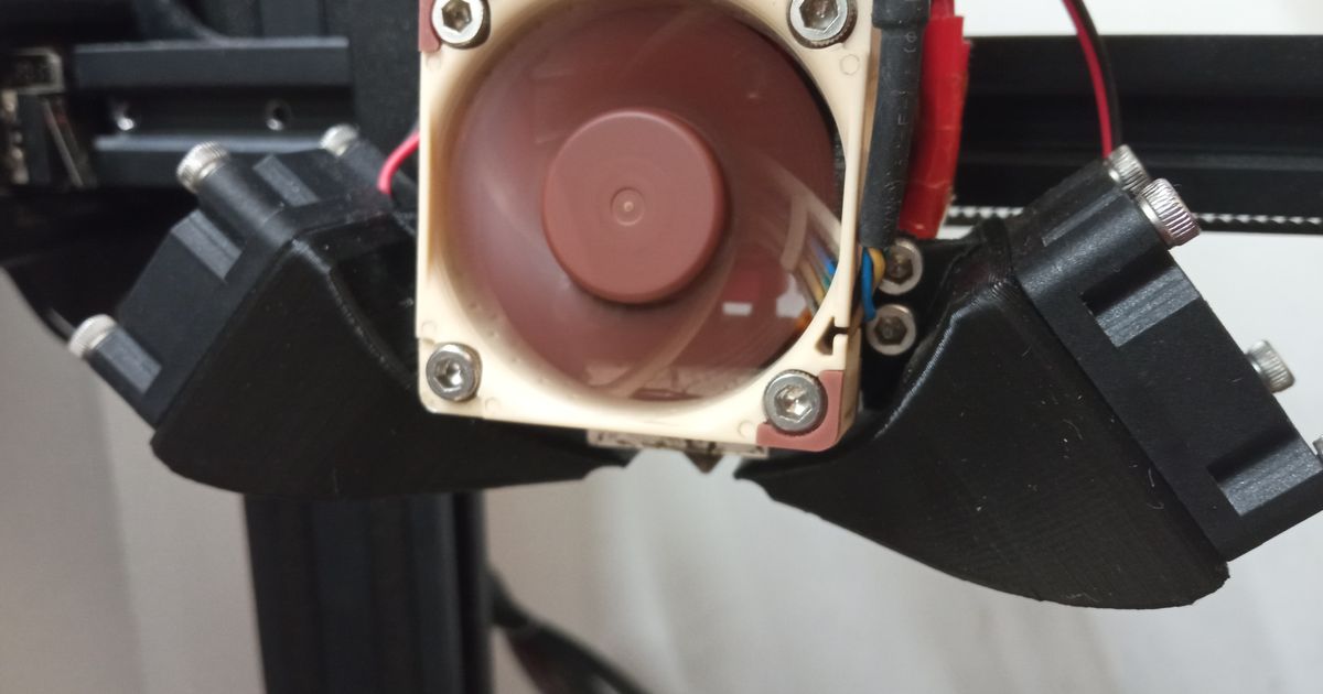 Ender 3 Part cooling fan duct for 3010 fans by Floptical Download