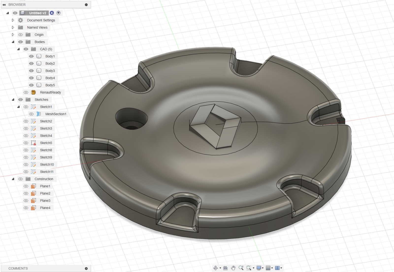 Renault Laguna I Wheel Cap 7700428725