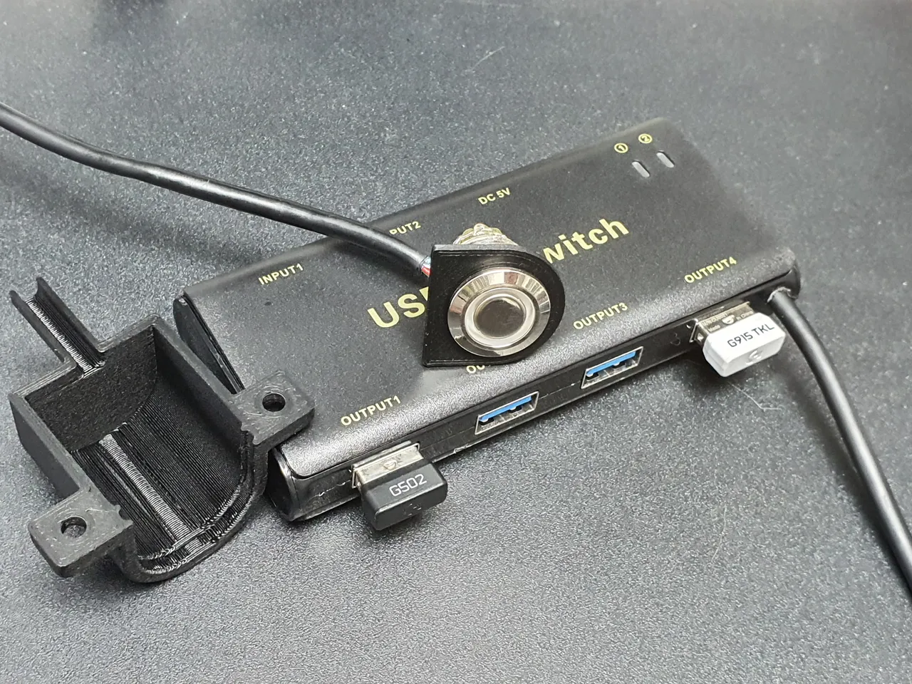 Under Desk Push Button Mount by Grain | Download free STL model ...