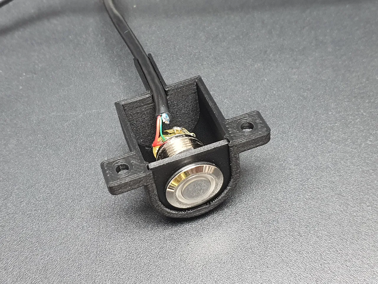 Under Desk Push Button Mount by Grain | Download free STL model ...