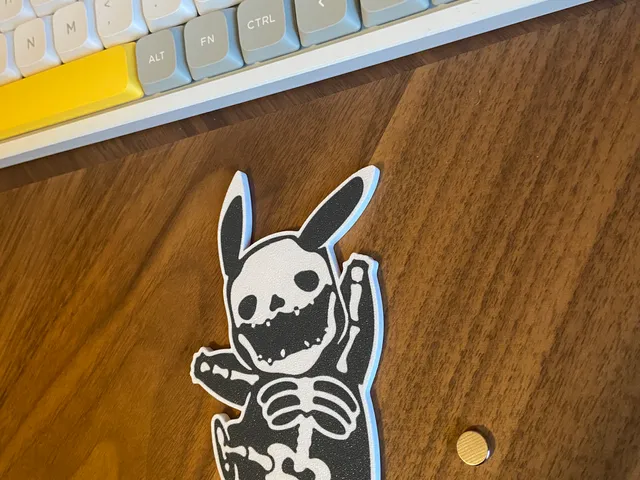Skeleton Pikachu Magnet (Dual Color)
