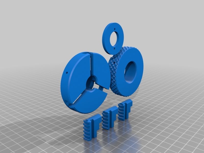 Miniatura 3 do modelo 3D 3 jaw chuck