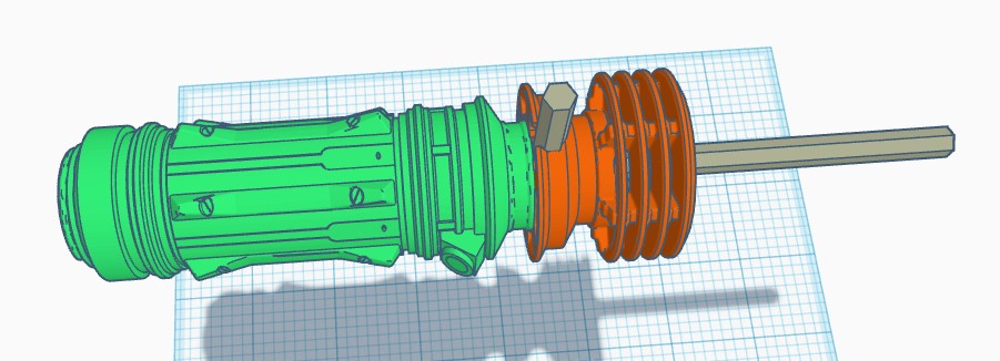 5MM Lightsaber Allen Key Holder 3D model thumbnail