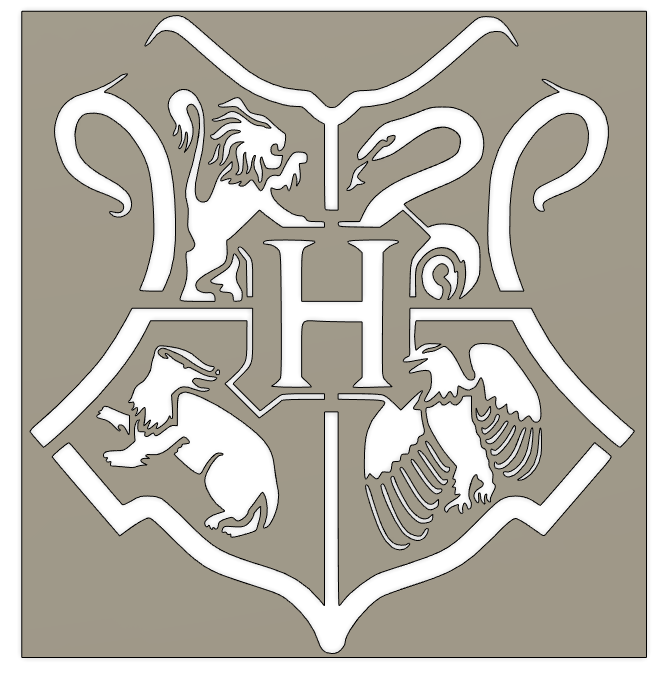 Hogwarts stencil by Savage Highway | Download free STL model ...