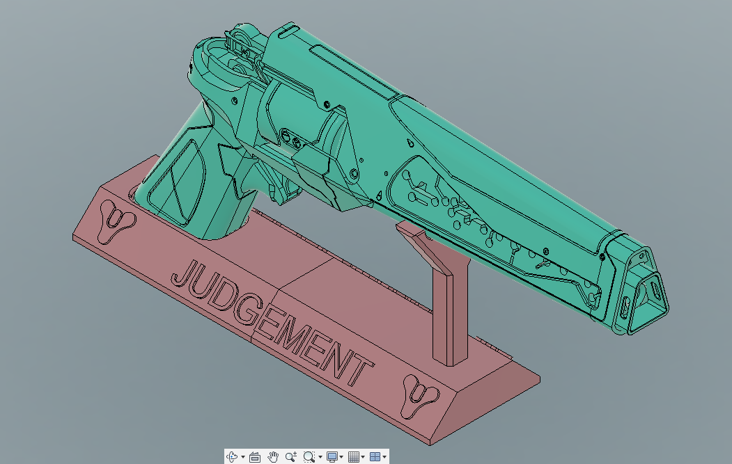 Display Stand for Judgement Hand Cannon by jdflute Download free STL