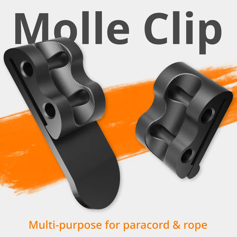 Multi-purpose Molle Clip for paracord & rope by SamMi, Download free STL  model