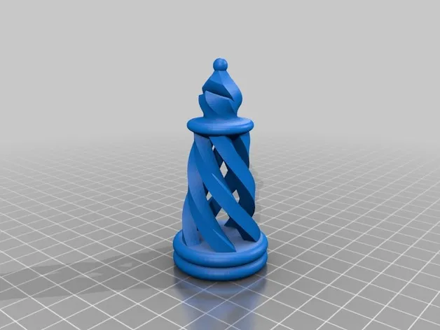 Spiral Chess Set by Damian OLiwa, Download free STL model