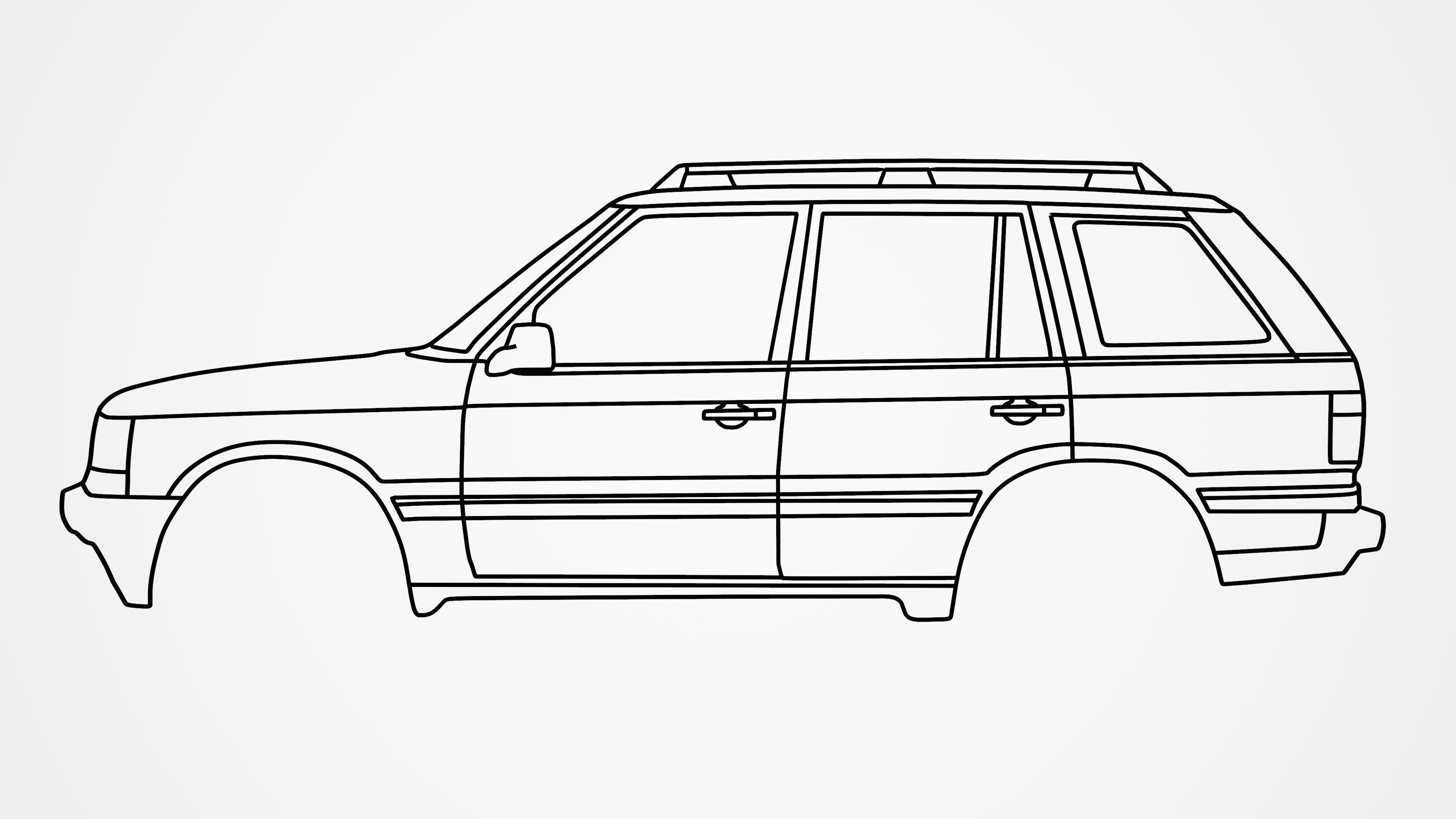 Range Rover P38 Silhouette Wall Art