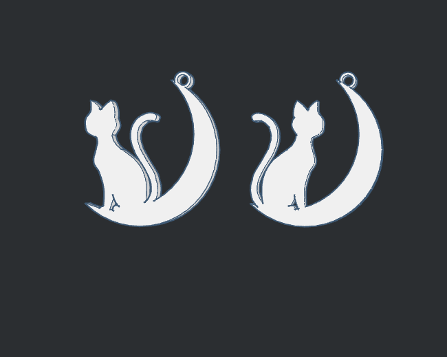 moon as earrings