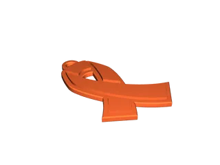 Cancer Ribbon Keychain by DelsinC | Download free STL model ...