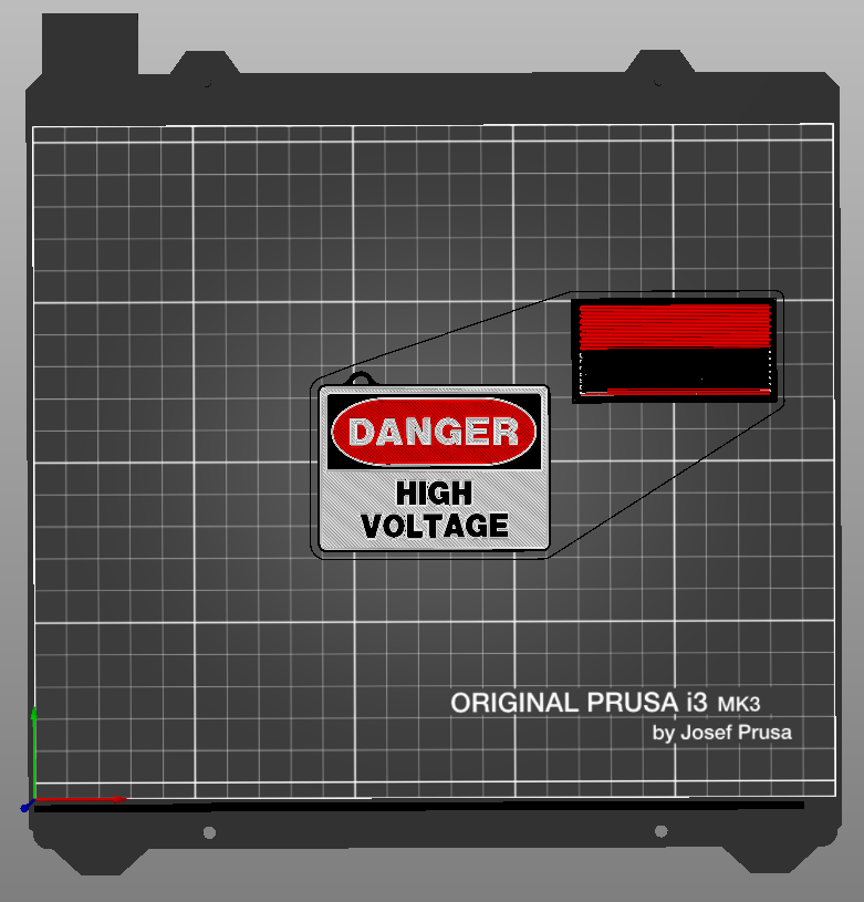 Danger High Voltage Sign Keychain