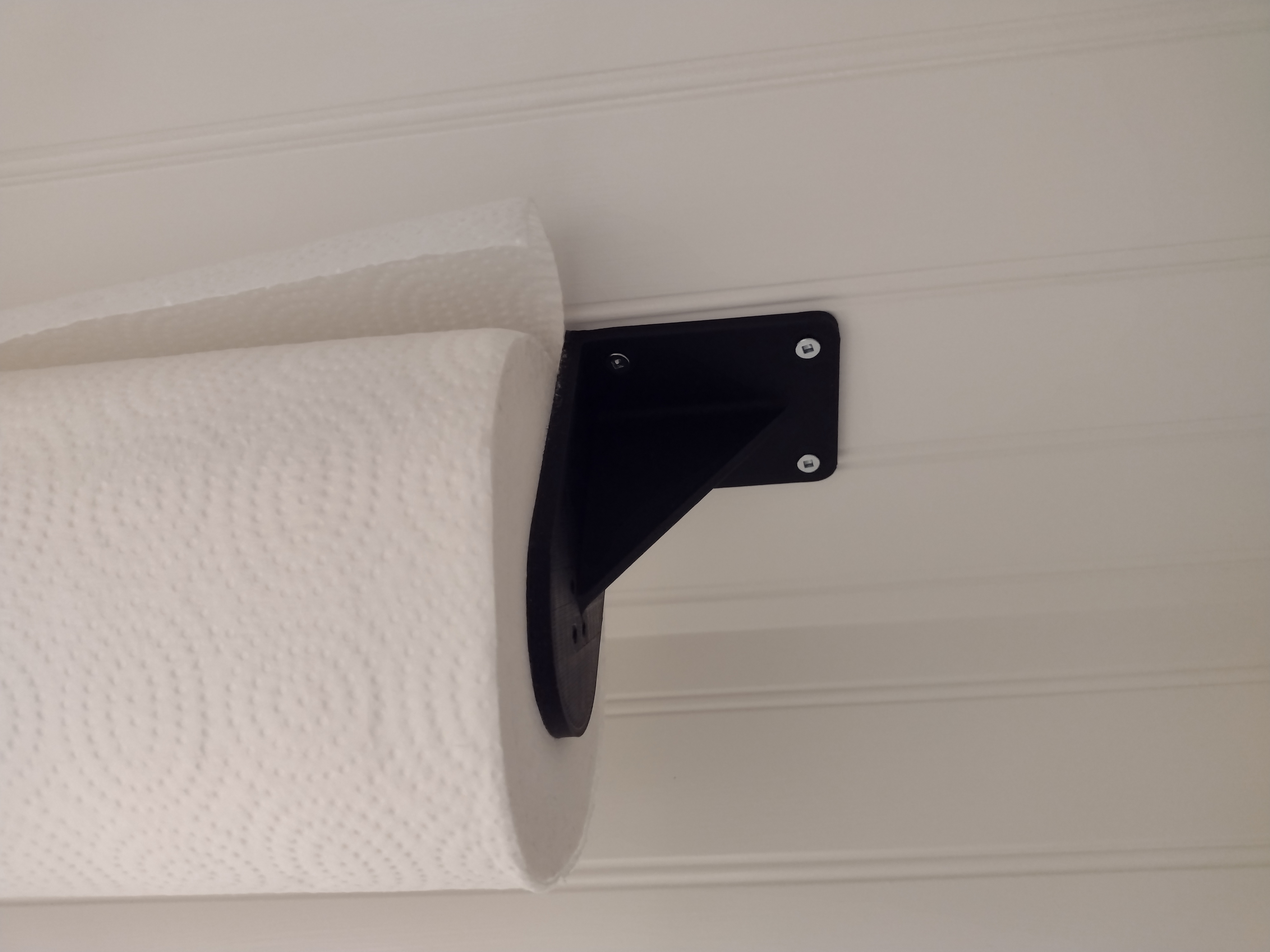 Vertical Paper Towel Holder Wall Mounted by southbaygsr Download free STL model Printables