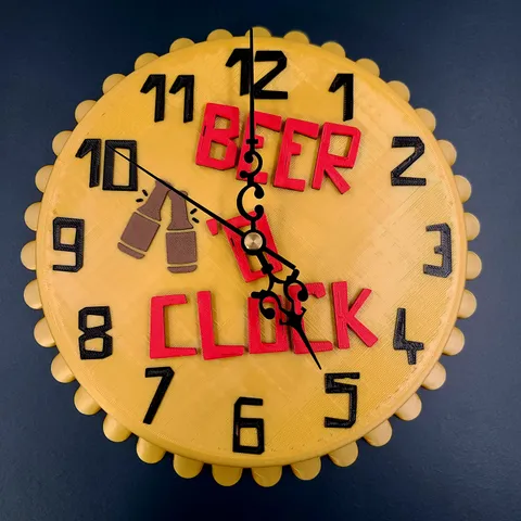 Beer O' Clock : Bottle Cap Clock - When it's always time for a beer!