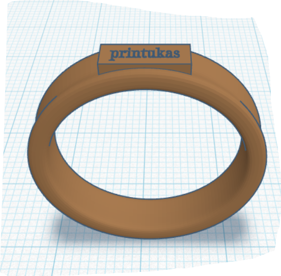 simple ring that is advertising my company printukas.lt