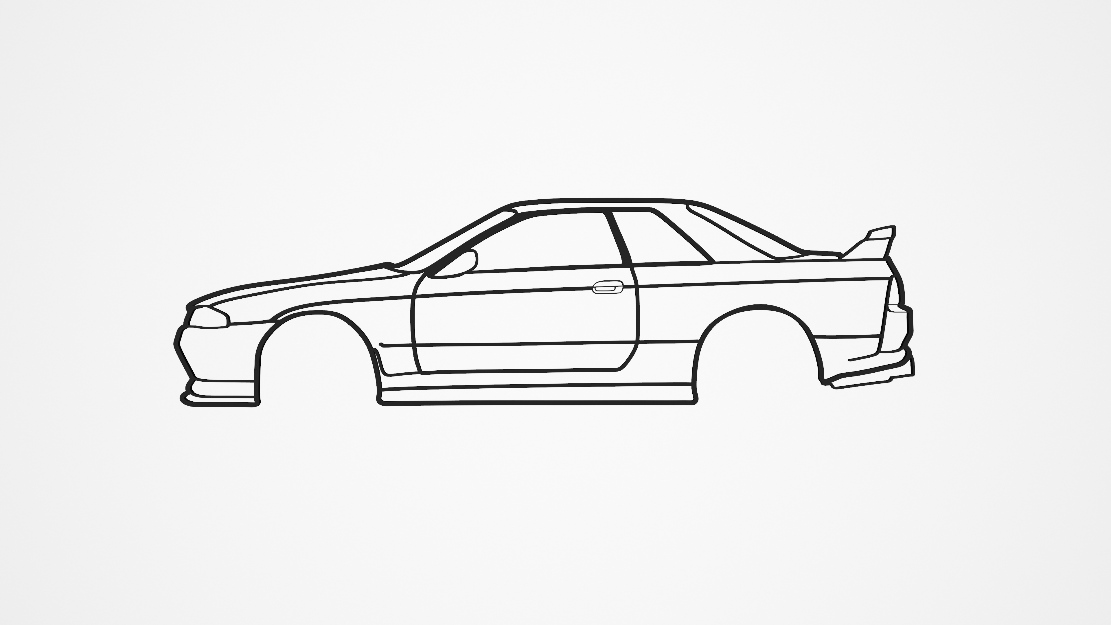 Nissan Skyline R32 Silhouette Wall Art