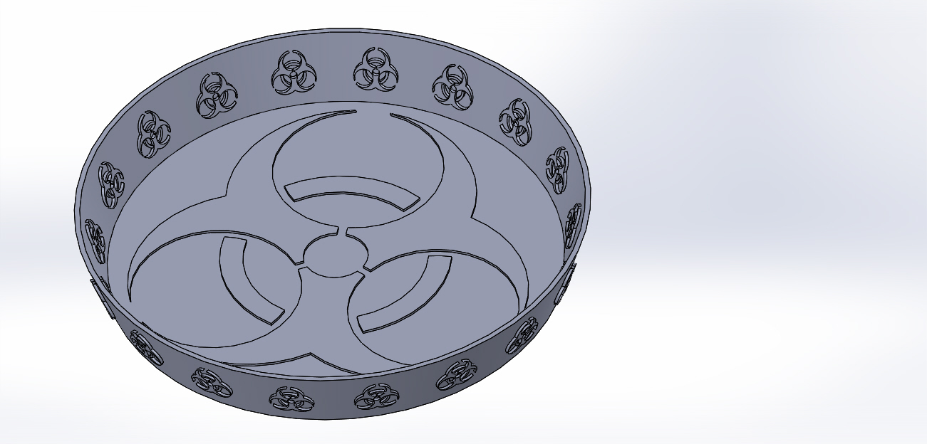 Thin biohazard flower pot saucer