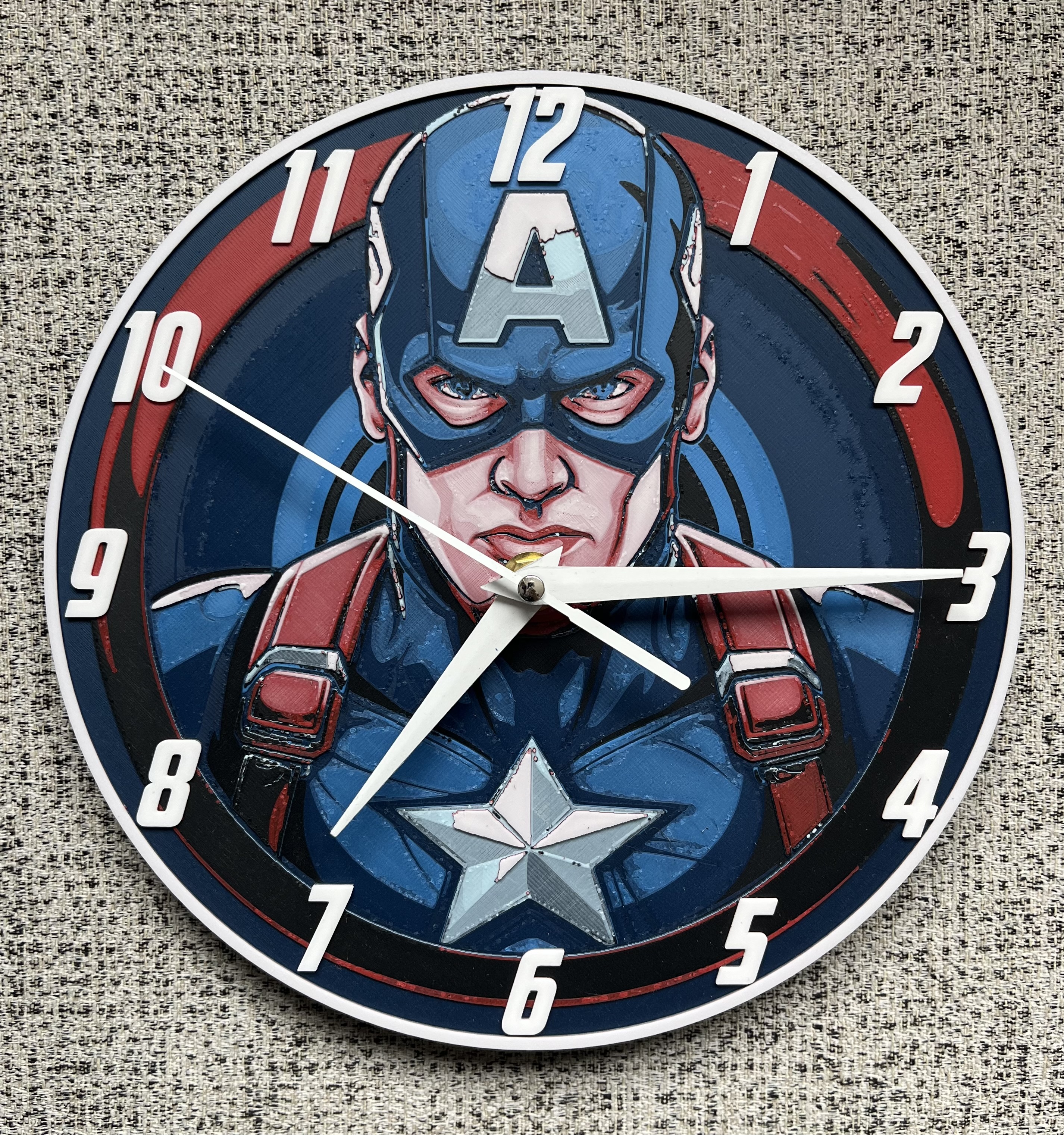 Captain America Clock (Filament Painting)