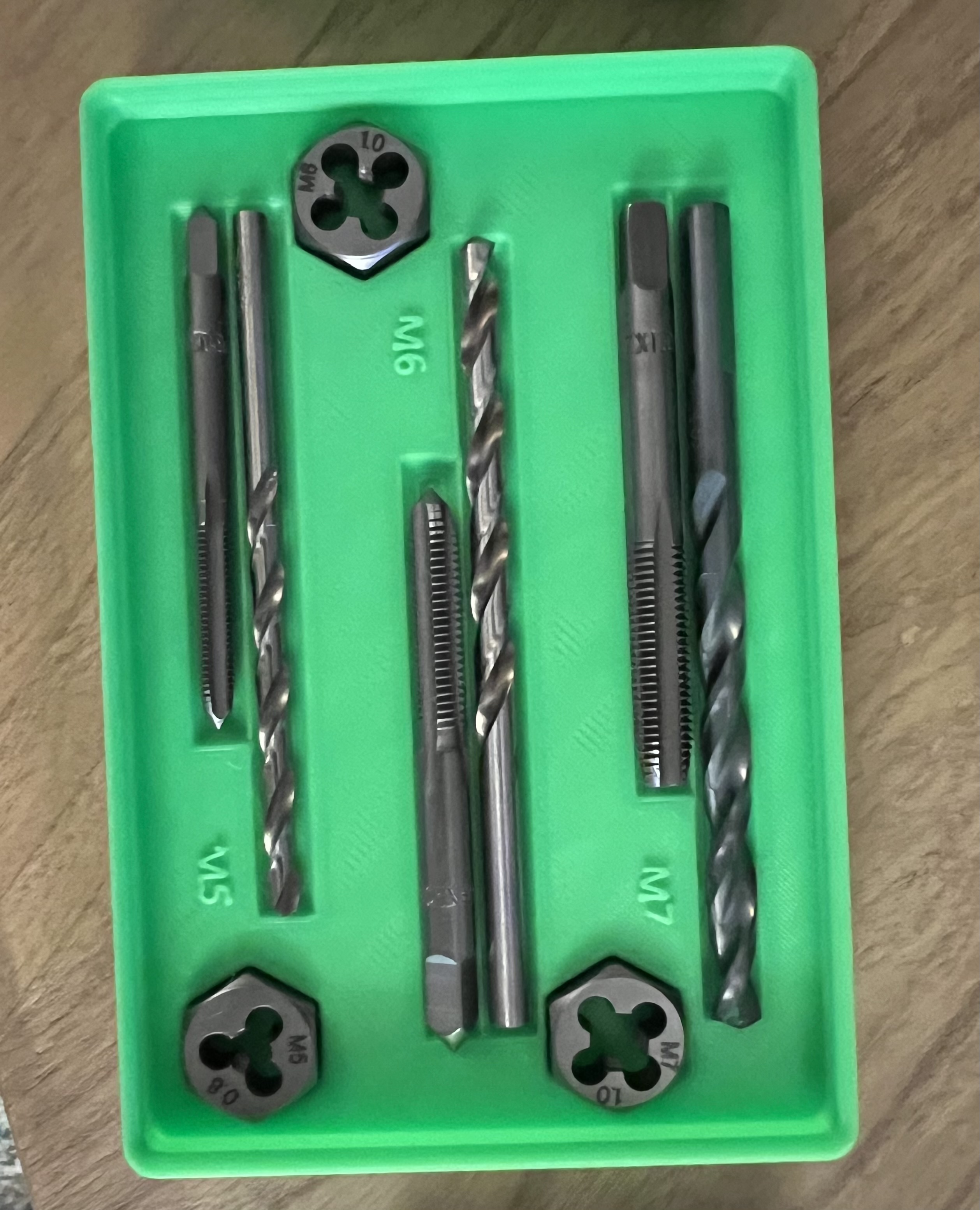 Gridfinity M5, M6, and M7 Tap and Die Holder by Noah L Download free