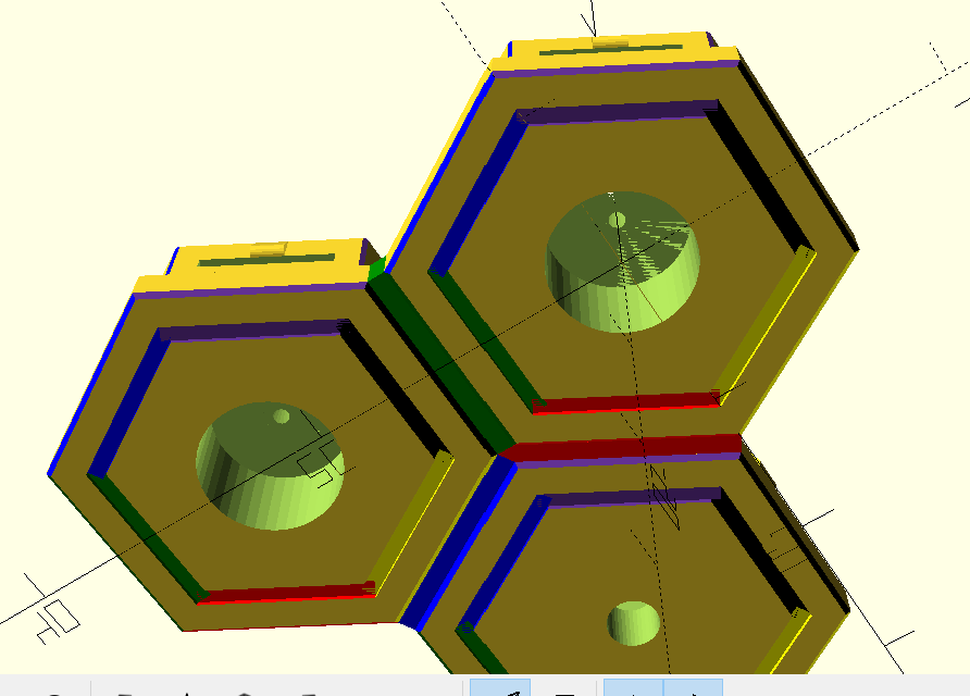 HSW Adjustable Countersink Size OpenSCAD ( Honeycomb Storage Wall ) 3D model thumbnail