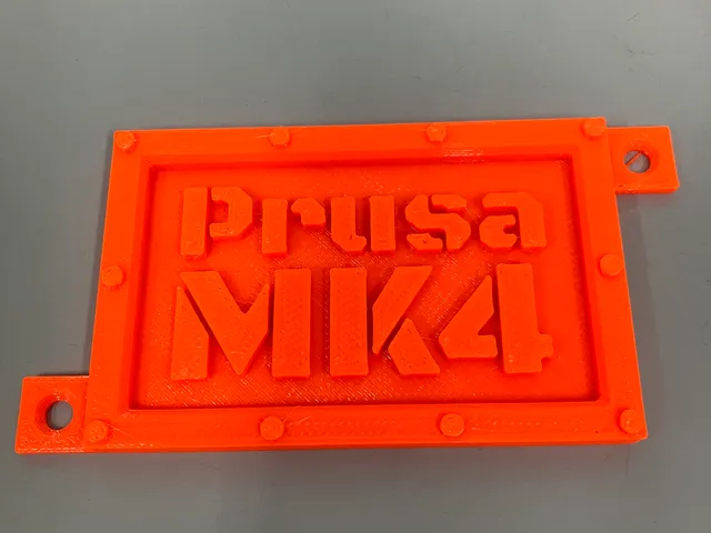 Prusa Logo Plate MK4