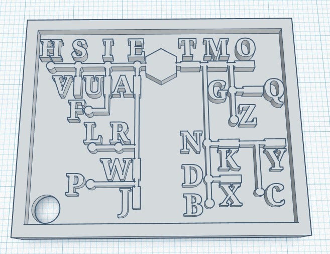 Miniatura 3 do modelo 3D Morse code keychain